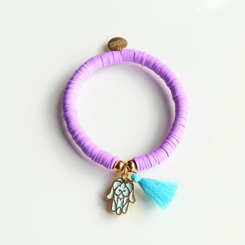 'Purple Hamsa' Armband